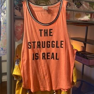 Pink by Victorias secret muscle gym shirt